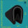 Kantenschutzprofil Klemmbereich 1-2 mm Schwarz