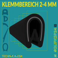 Kantenschutzprofil Klemmbereich 2-4 mm