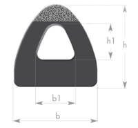 D-Rammprofil Gummi EPDM 67×79 mm –...
