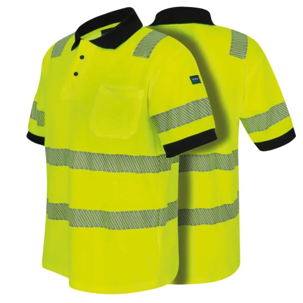 Pro Fit Warnschutz Poloshirt, mit UV-Schutz