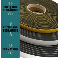 Zellkautschukstreifen EPDM - Selbstklebend - 100 x 10 mm - 5 Meter