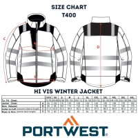 Portwest Warnschutz-Winter Jacke T400