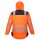 Portwest Warnschutz-Regenjacke T400 Orange/Marine-L