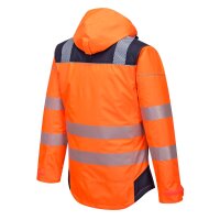 Portwest Warnschutz-Regenjacke T400 Orange/Marine-4XL