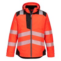 Portwest Warnschutz-Regenjacke T400 Rot/Schwarz-S