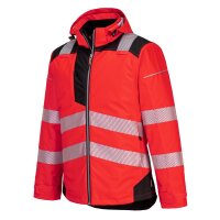 Portwest Warnschutz-Regenjacke T400 Rot/Schwarz-L