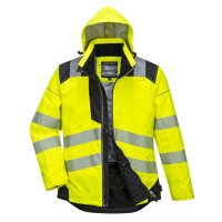 Portwest Warnschutz-Regenjacke T400 Gelb/Schwarz-XL
