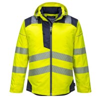 Portwest Warnschutz-Regenjacke T400 Gelb/Marine-L