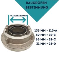 Alu - Festkupplung System Storz - Reduzierstück 52-C / 25-D