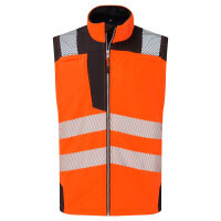 Portwest Warnschutz Softshell Weste PW325 Orange/Schwarz-XL