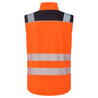 Portwest Warnschutz Softshell Weste PW325 Orange/Schwarz-XL