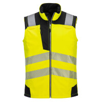 Portwest Warnschutz Softshell Weste PW325 Gelb/Schwarz-M