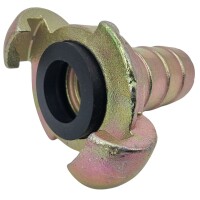 Pressluftkupplung DIN3489 mit Gummidichtung Schlauchtülle 8 mm - 1/4"