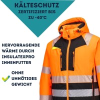 Portwest Warnschutz Winterjacke DX430 Gelb/Schwarz-M