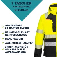 Portwest Warnschutz Winterjacke DX430 Gelb/Schwarz-M