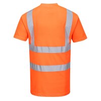 Portwest Warnschutz-T-Shirt kurzarm Orange Sicherheitskleidung für Bahngesellschaften & Industrie 6XL