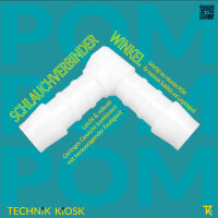 Schlauchverbinder Winkel aus POM Kunststoff 5 mm