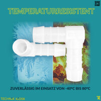 Schlauchverbinder Winkel aus POM Kunststoff 5 mm