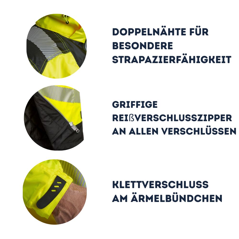 Portwest PW3 Hi-Vis Winterjacke Seitenansicht